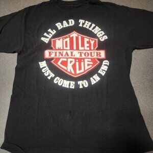 Mötley Crüe Final Tour 2015 T-Shirt All Bad Things Must Come To An End Black